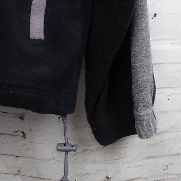 OUTDOOR URBAN TERRAIN BLACK & GREY FLEECE 1/4 ZIP PULLOVER JACKET SIZE LARGE - Picture 6 of 9
